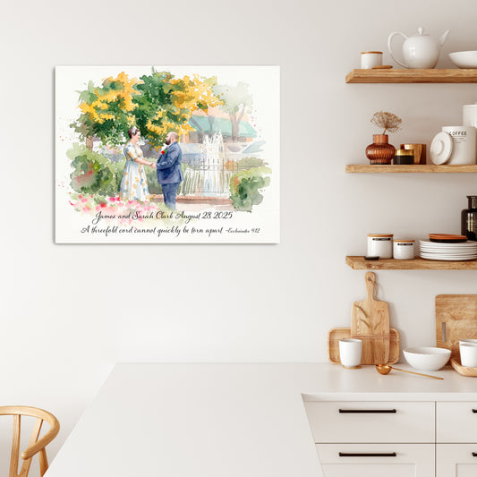 Personalized Threefold Cord Wedding Portrait