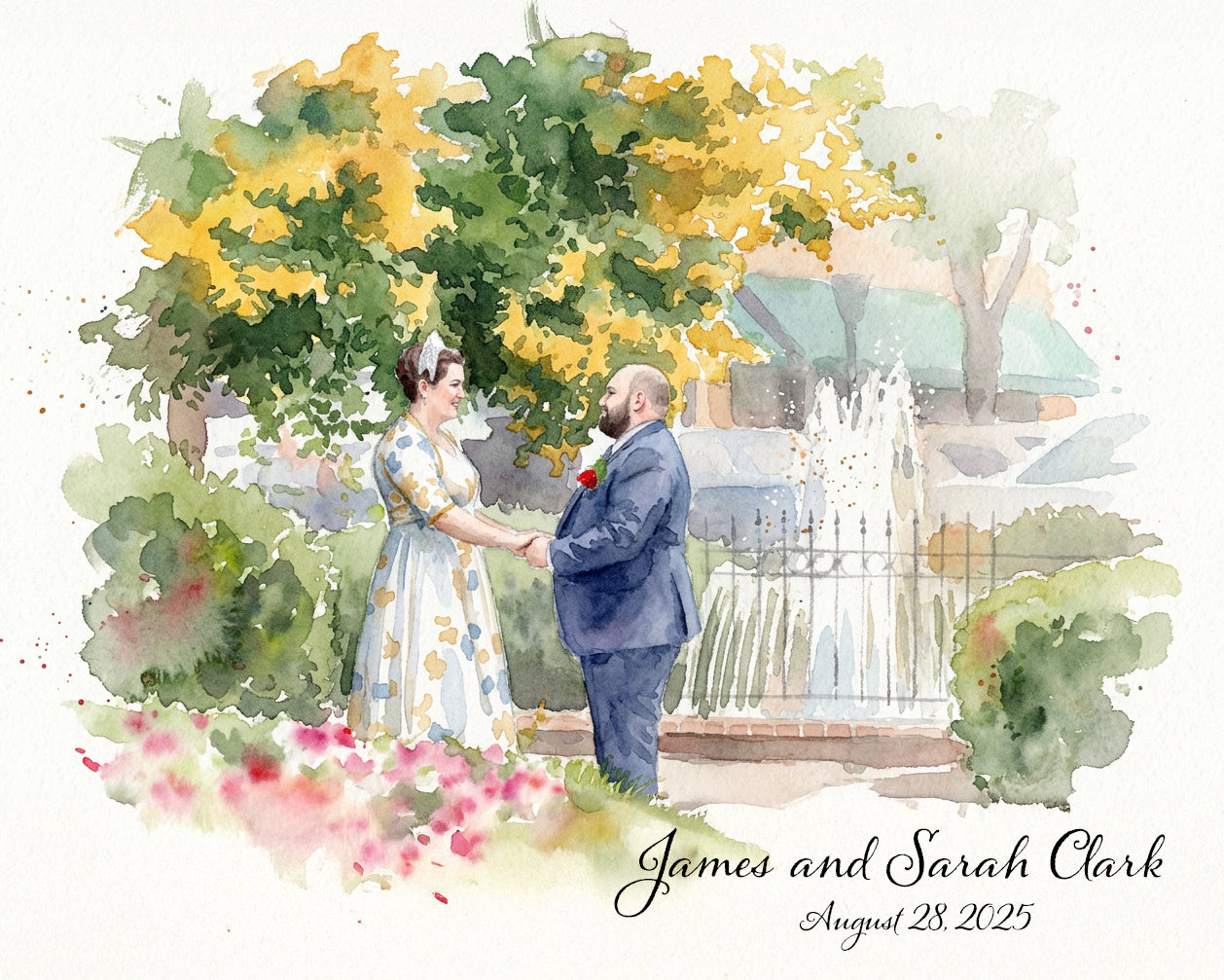 Personalized Threefold Cord Wedding Portrait
