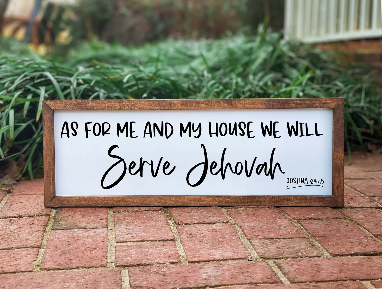 Joshua 24:15 Wood Sign | Rustic Bible Verse Wall Decor | JW Gift