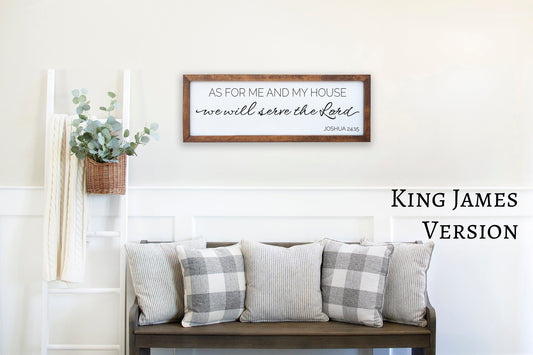 As for me and my house we will serve Jehovah | Joshua 24:15 | Christian Wall Art | JW Wood Sign | JW Gifts | JW Pioneer Gifts
