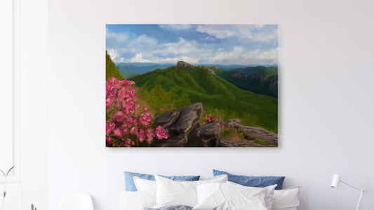 Painting of Table Rock North Carolina