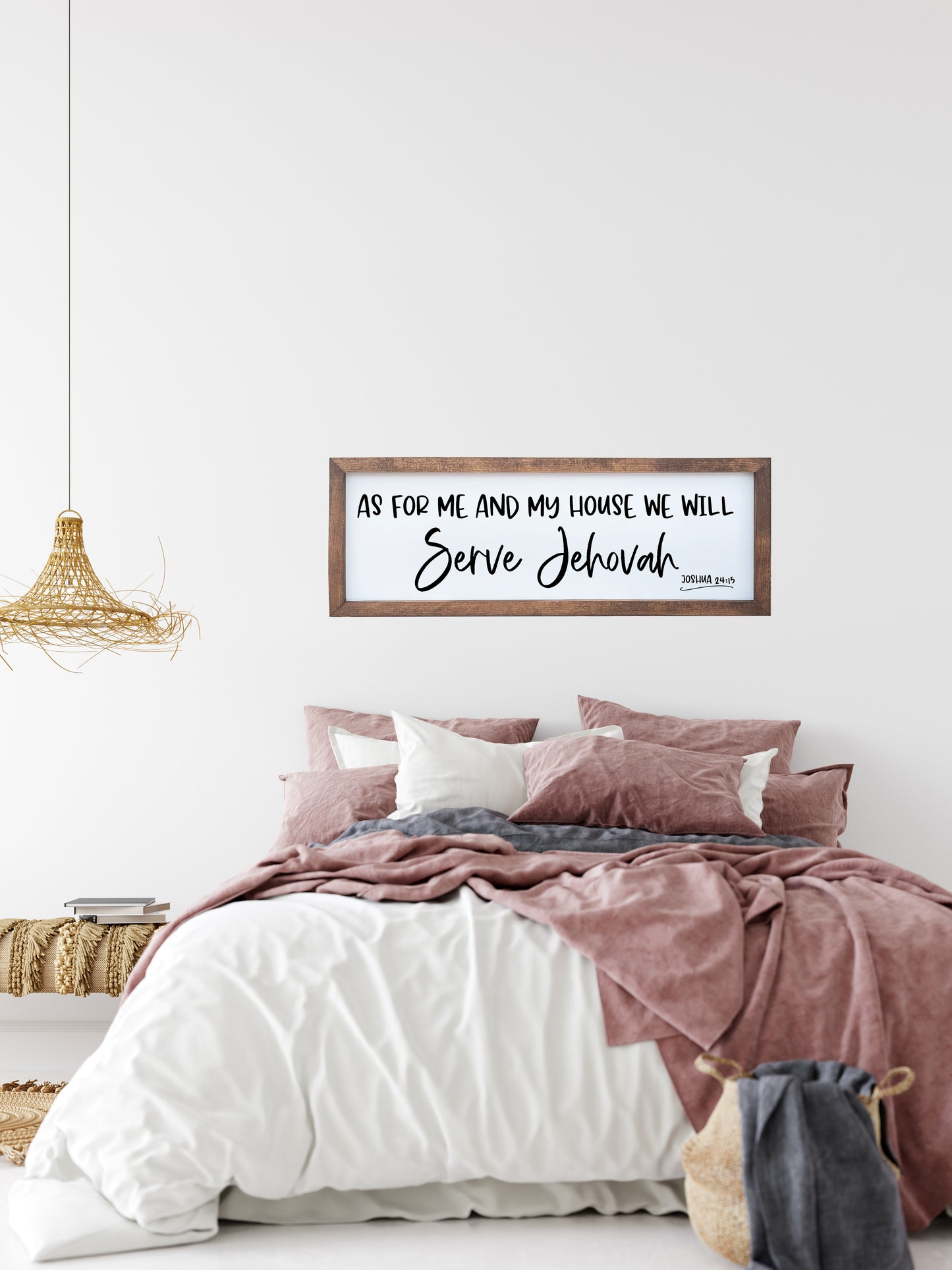 Joshua 24:15 Wood Sign | Rustic Bible Verse Wall Decor | JW Gift