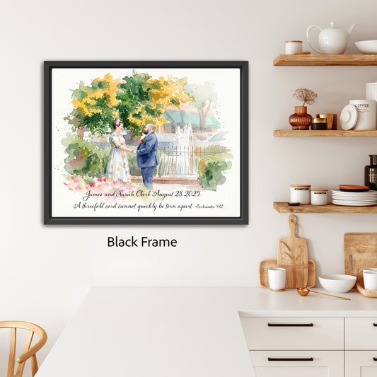 Personalized Threefold Cord Wedding Portrait