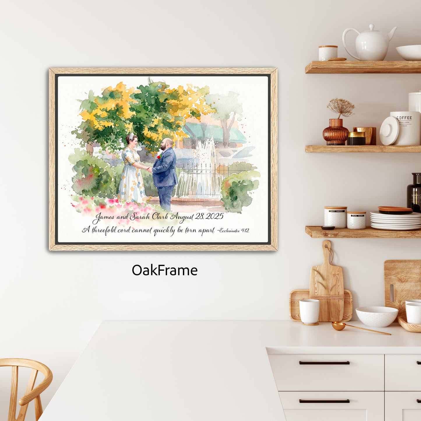 Personalized Threefold Cord Wedding Portrait