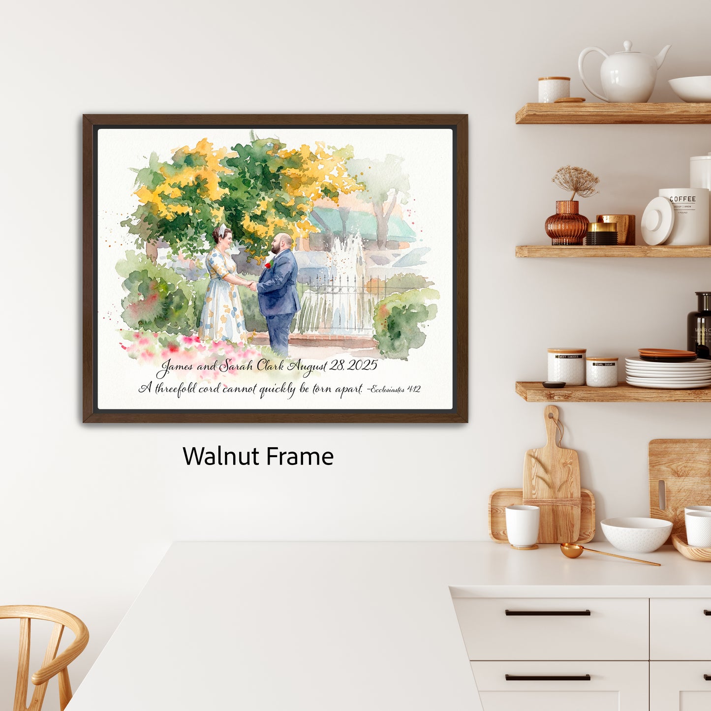 Personalized Threefold Cord Wedding Portrait