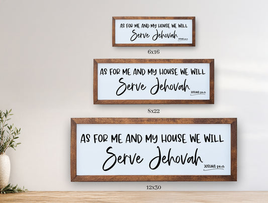 Joshua 24:15 Wood Sign | Rustic Bible Verse Wall Decor | JW Gift