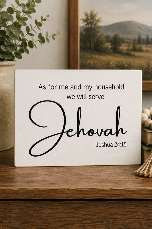 As for Me and My Household Wood Sign | Joshua 24:15