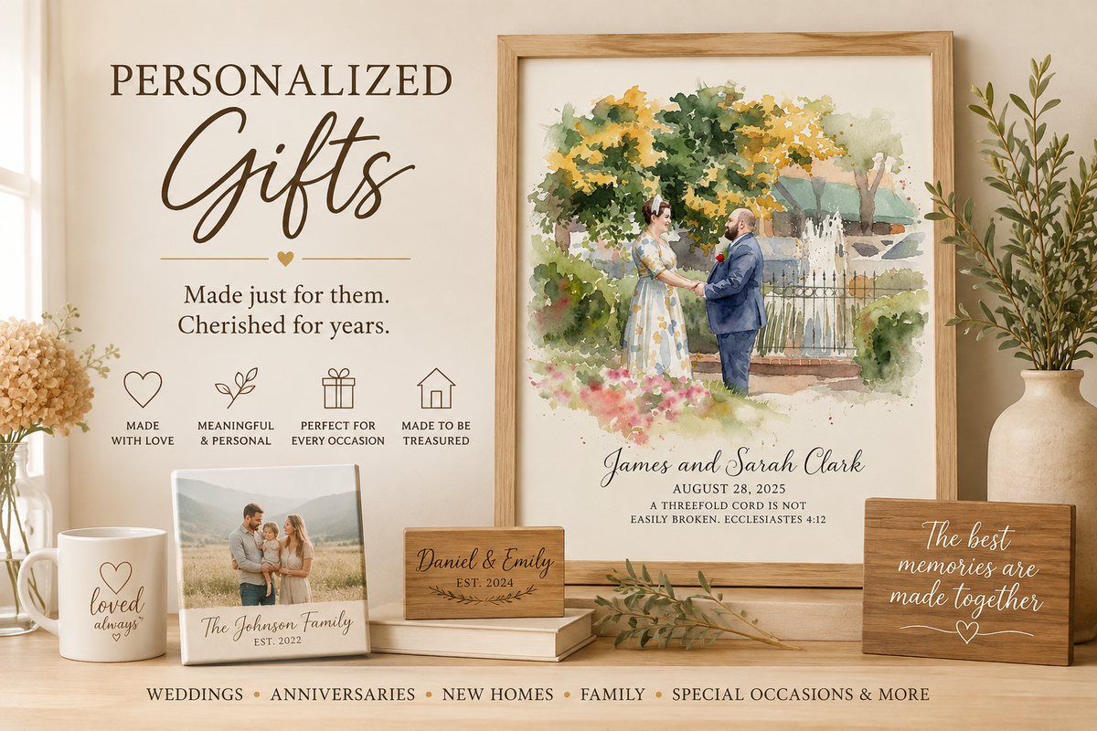 Personalized Threefold Cord Wedding Portrait