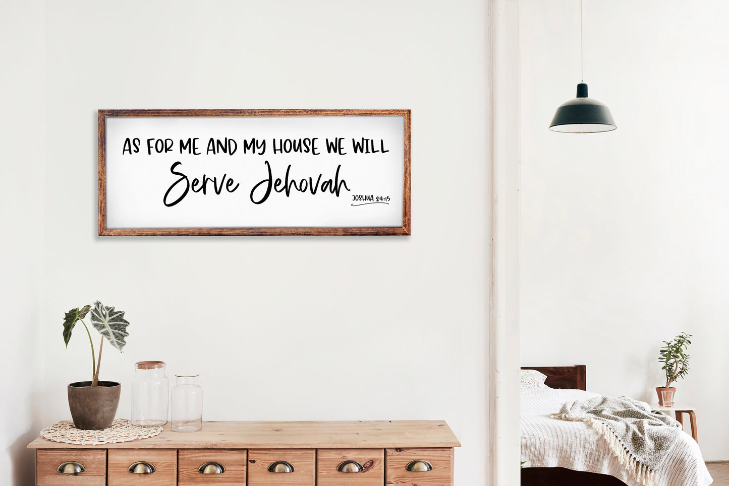Joshua 24:15 Wood Sign | Rustic Bible Verse Wall Decor | JW Gift
