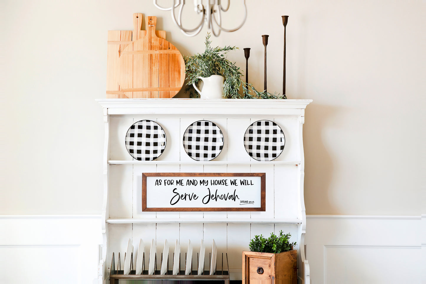 Joshua 24:15 Wood Sign | Rustic Bible Verse Wall Decor | JW Gift
