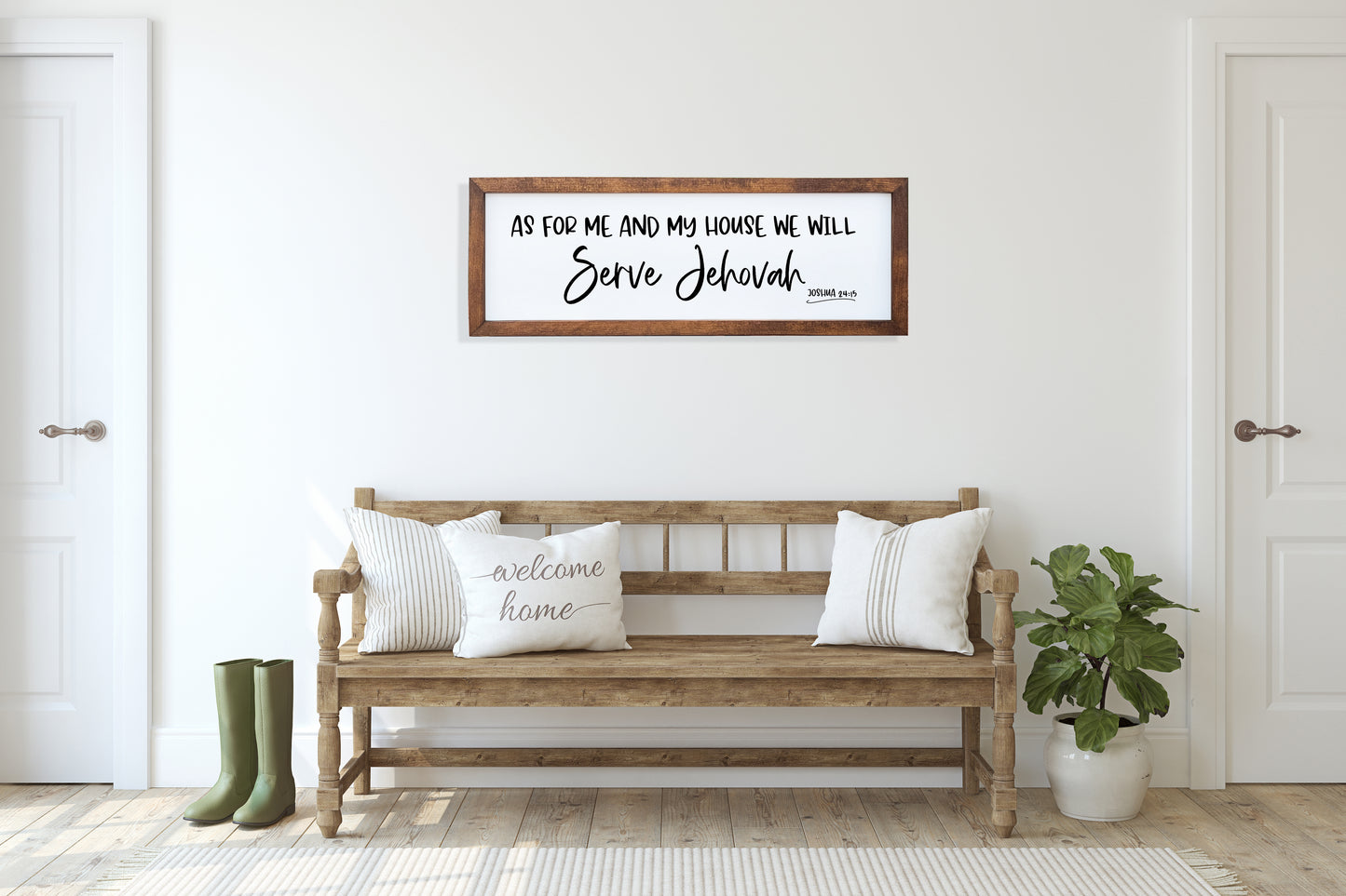 Joshua 24:15 Wood Sign | Rustic Bible Verse Wall Decor | JW Gift