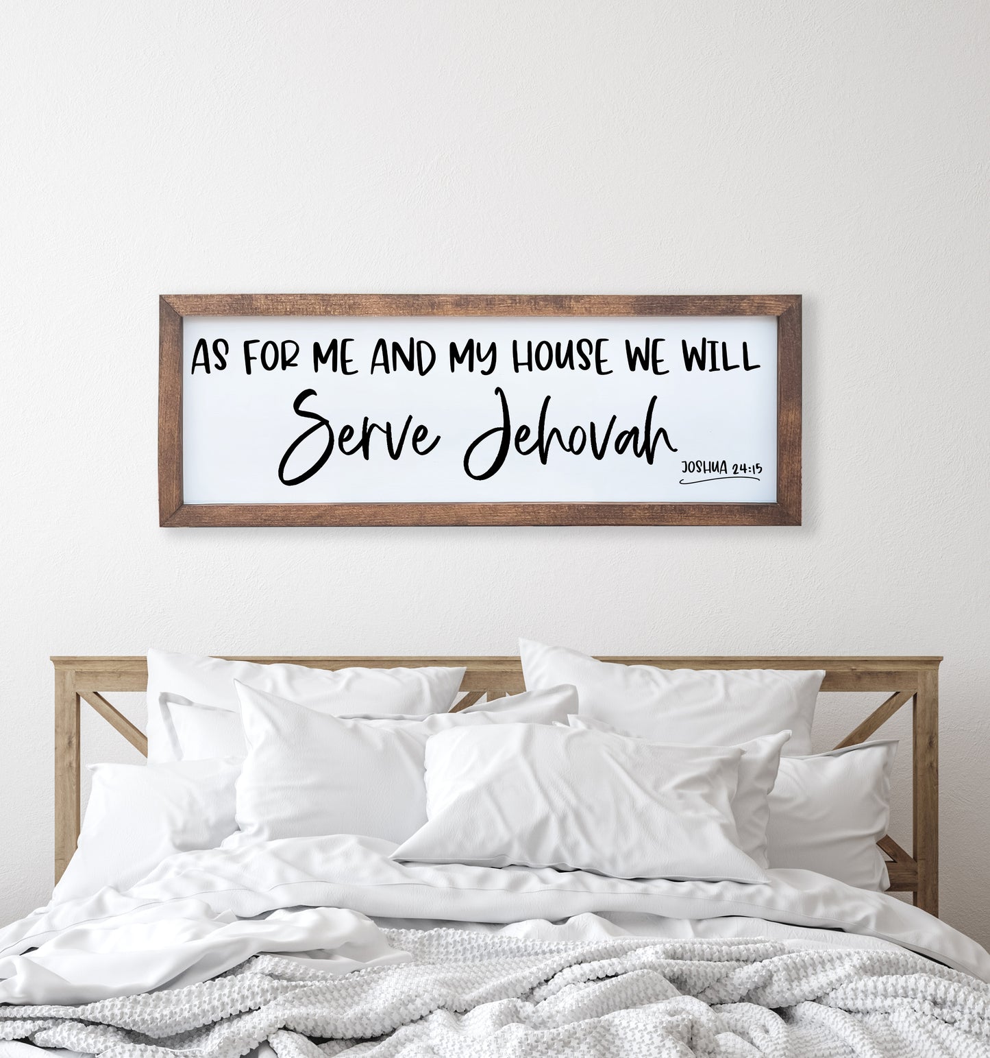 Joshua 24:15 Wood Sign | Rustic Bible Verse Wall Decor | JW Gift
