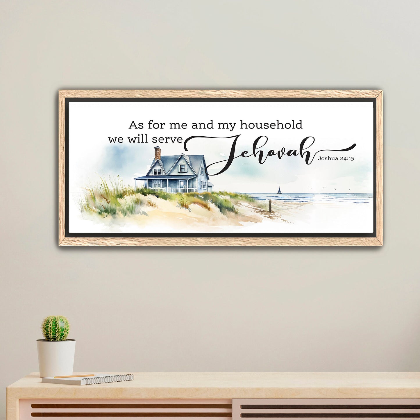 As For Me and My Household, We Will Serve Jehovah | Christian Home Decor | Pioneer Gifts Jw | JW Gifts | JW Pioneer Gifts