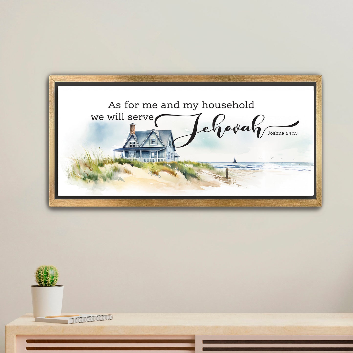 As For Me and My Household, We Will Serve Jehovah | Christian Home Decor | Pioneer Gifts Jw | JW Gifts | JW Pioneer Gifts