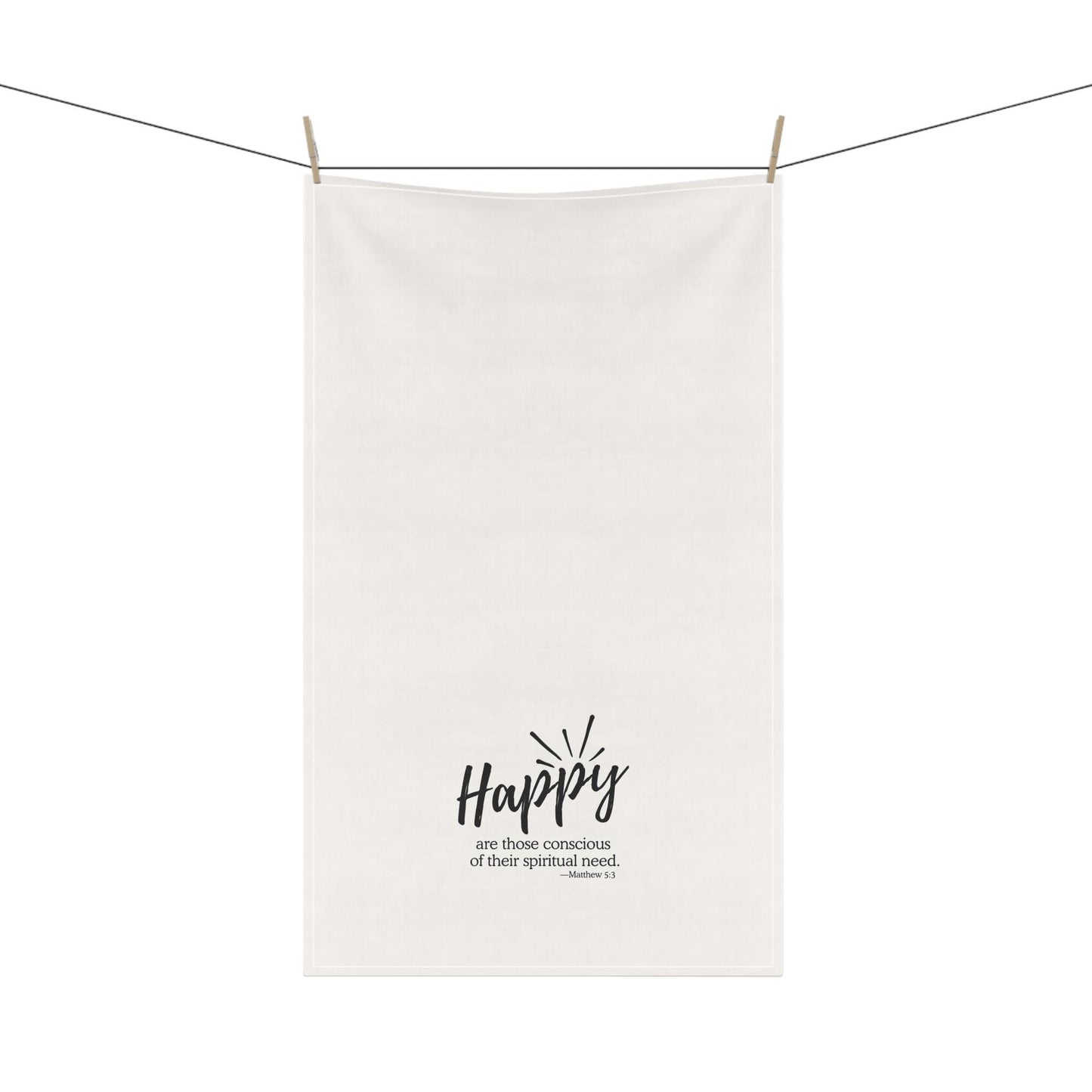 JW 2026 Yeartext Tea Towel | Matthew 5:3 Scripture Towel | Country Farmhouse Kitchen Decor | JW Gifts