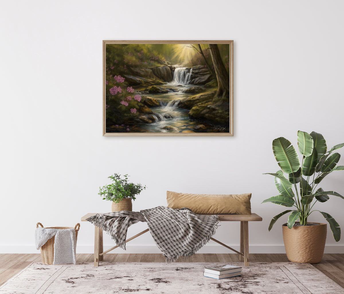 Appalachian Forest Waterfall Canvas Wall Art