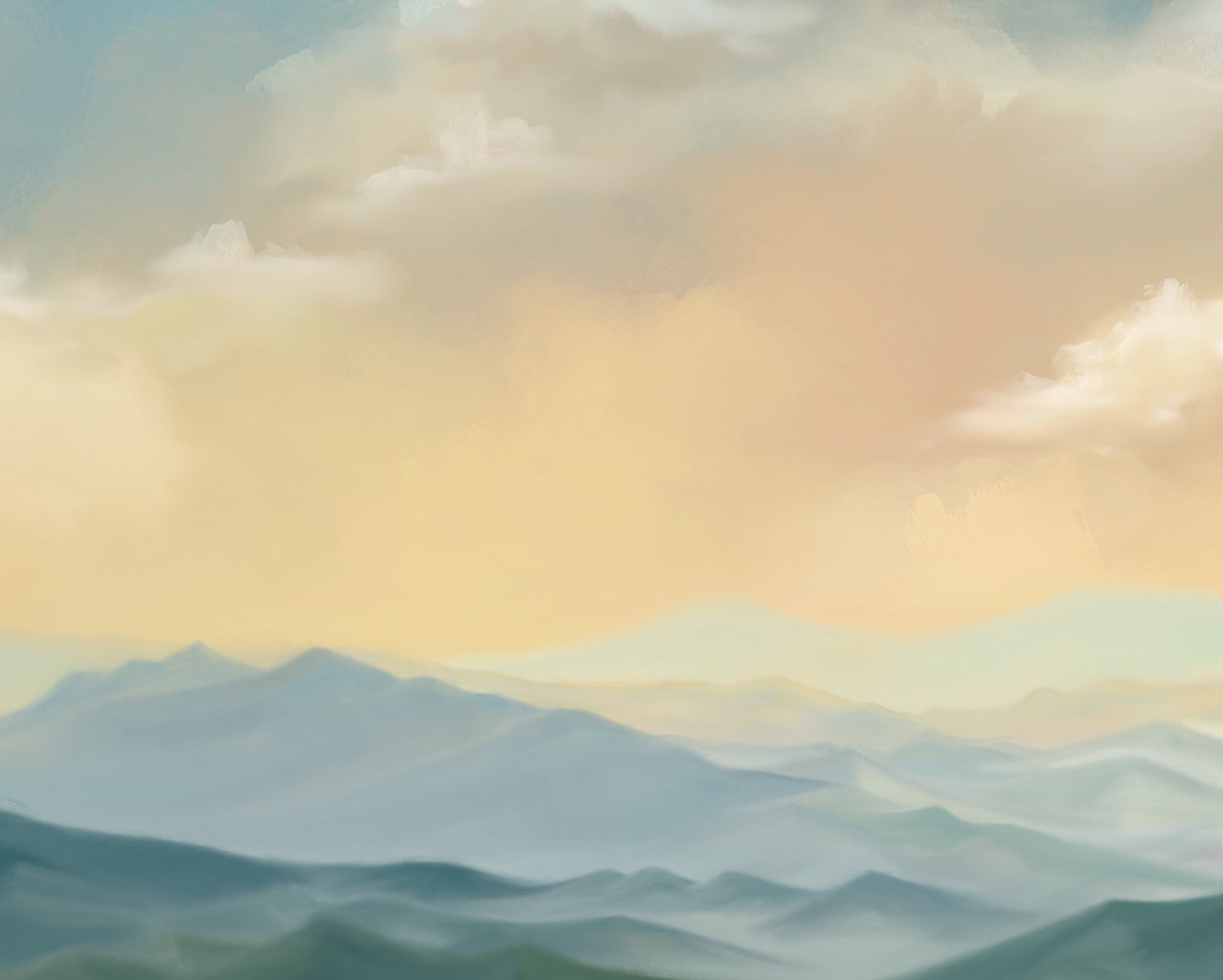 "Datsuzoku" | Landscape Painting | Appalachian Mountains | Panoramic Landscape Painting