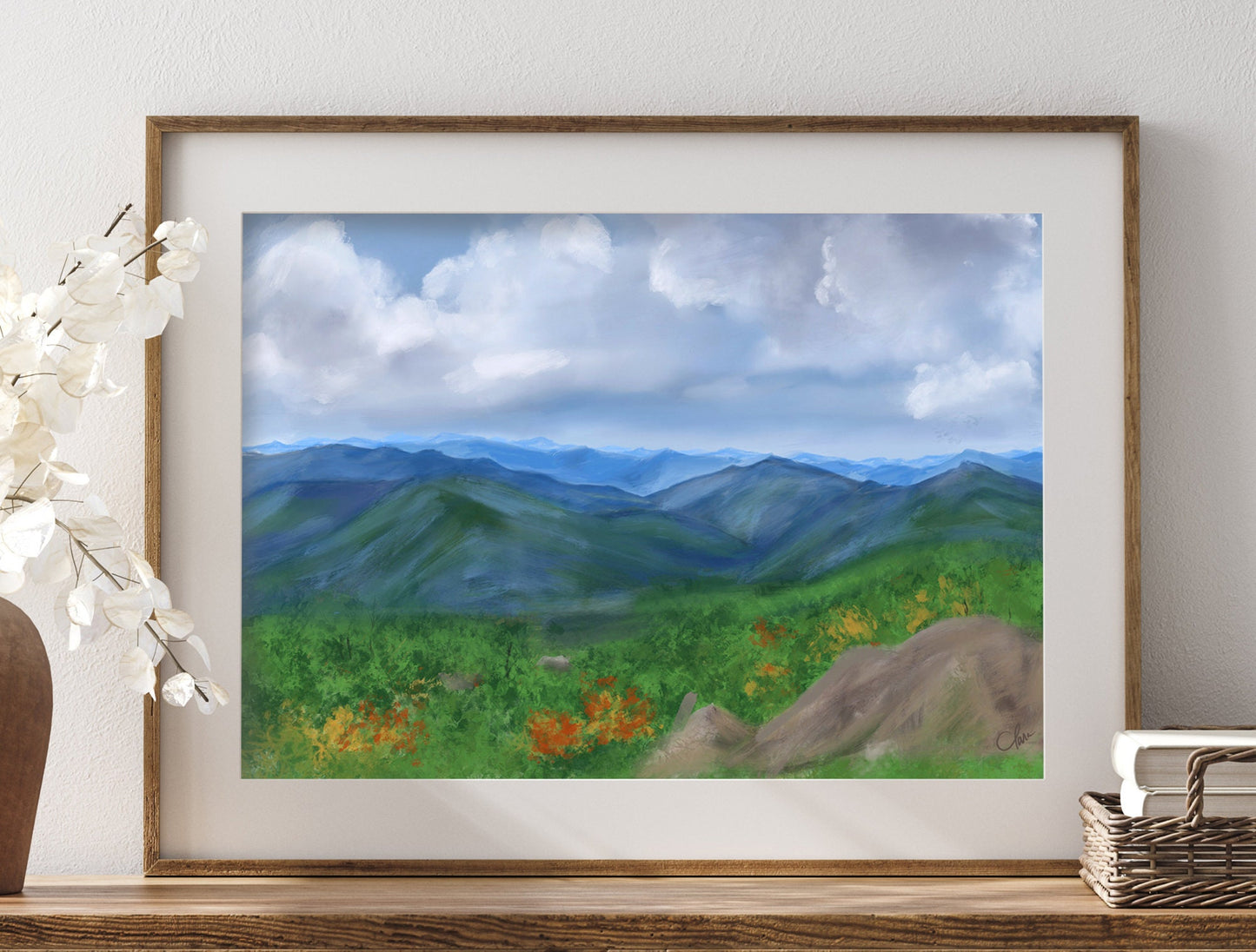 "A Breath of Fresh Air" | Blue Ridge Mountains  Painting | Panoramic Landscape Painting of the Appalachian Mountains | North Carolina Mountains