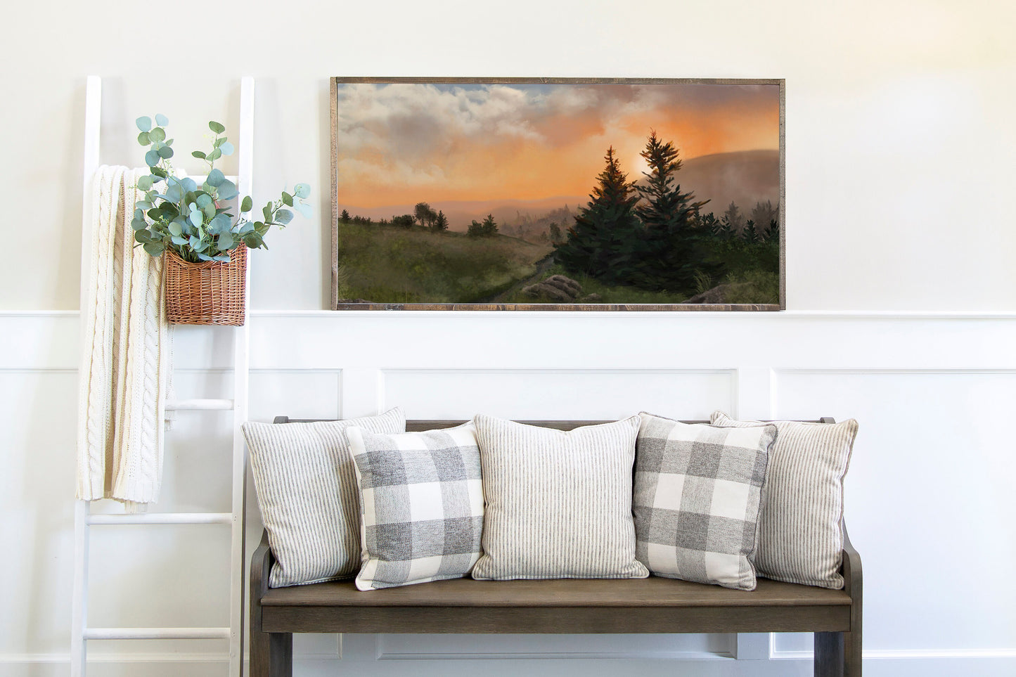 "Sunrise on Roan Mountain" | Appalachian Mountains Panoramic Landscape | Oil Painting Print | Nature Lovers Gift | North Carolina Mountains