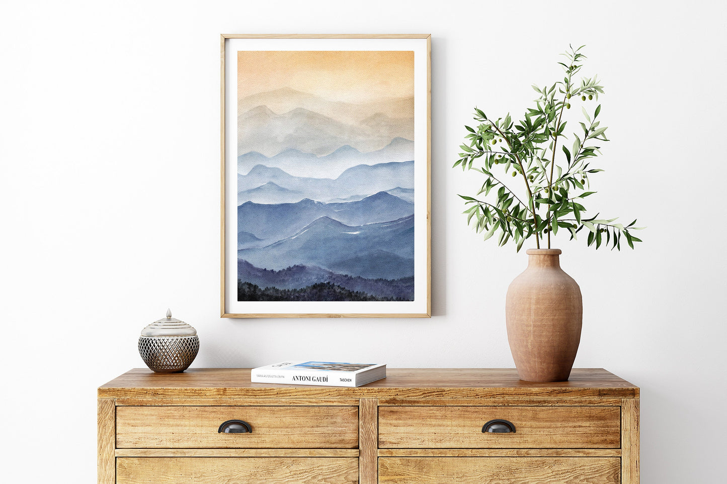 "Sea of Mountains" | Blue Ridge Parkway | Blue Ridge Mountains Art| Appalachian Mountain | Watercolor Painting | Mountain Wall Art | North Carolina Art