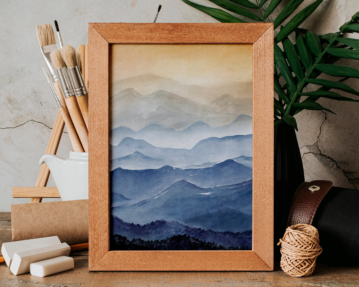 "Sea of Mountains" | Blue Ridge Parkway | Blue Ridge Mountains Art| Appalachian Mountain | Watercolor Painting | Mountain Wall Art | North Carolina Art