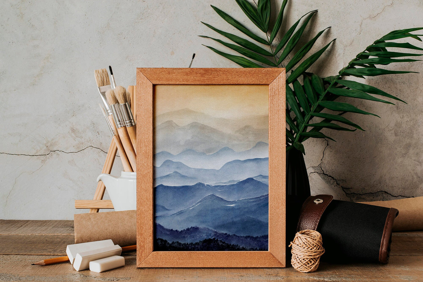 "Sea of Mountains" | Blue Ridge Parkway | Blue Ridge Mountains Art| Appalachian Mountain | Watercolor Painting | Mountain Wall Art | North Carolina Art