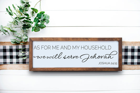 As for me and my house we will serve Jehovah | Joshua 24:15 | Christian Wall Art | JW Wood Sign | JW Gifts | JW Pioneer Gifts