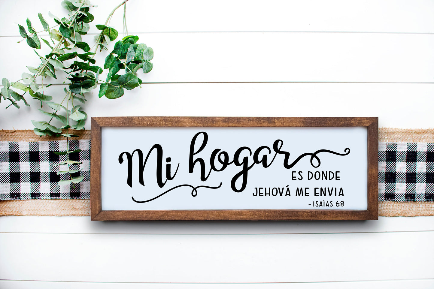 JW Spanish Wood Sign| JW Pioneer Gift  | JW Gifts | Bible Verse | Ml hogar es donde Jehová me envía