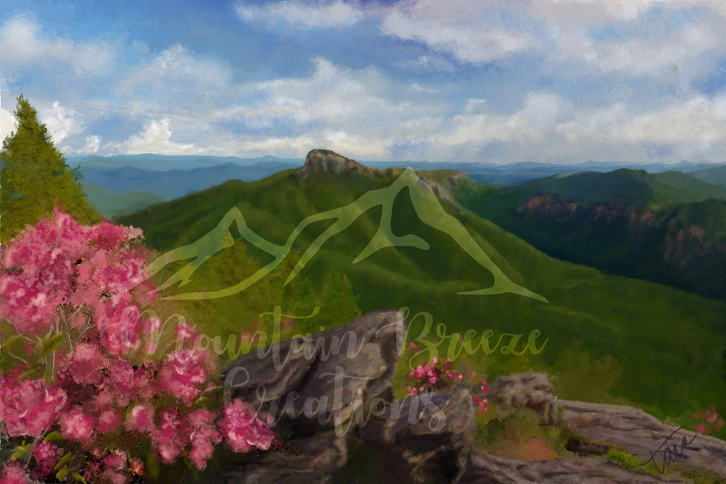 Linville Gorge | Blue Ridge Mountains | Appalachian Mountains | Linville Gorge Table Rock | North Carolina Art