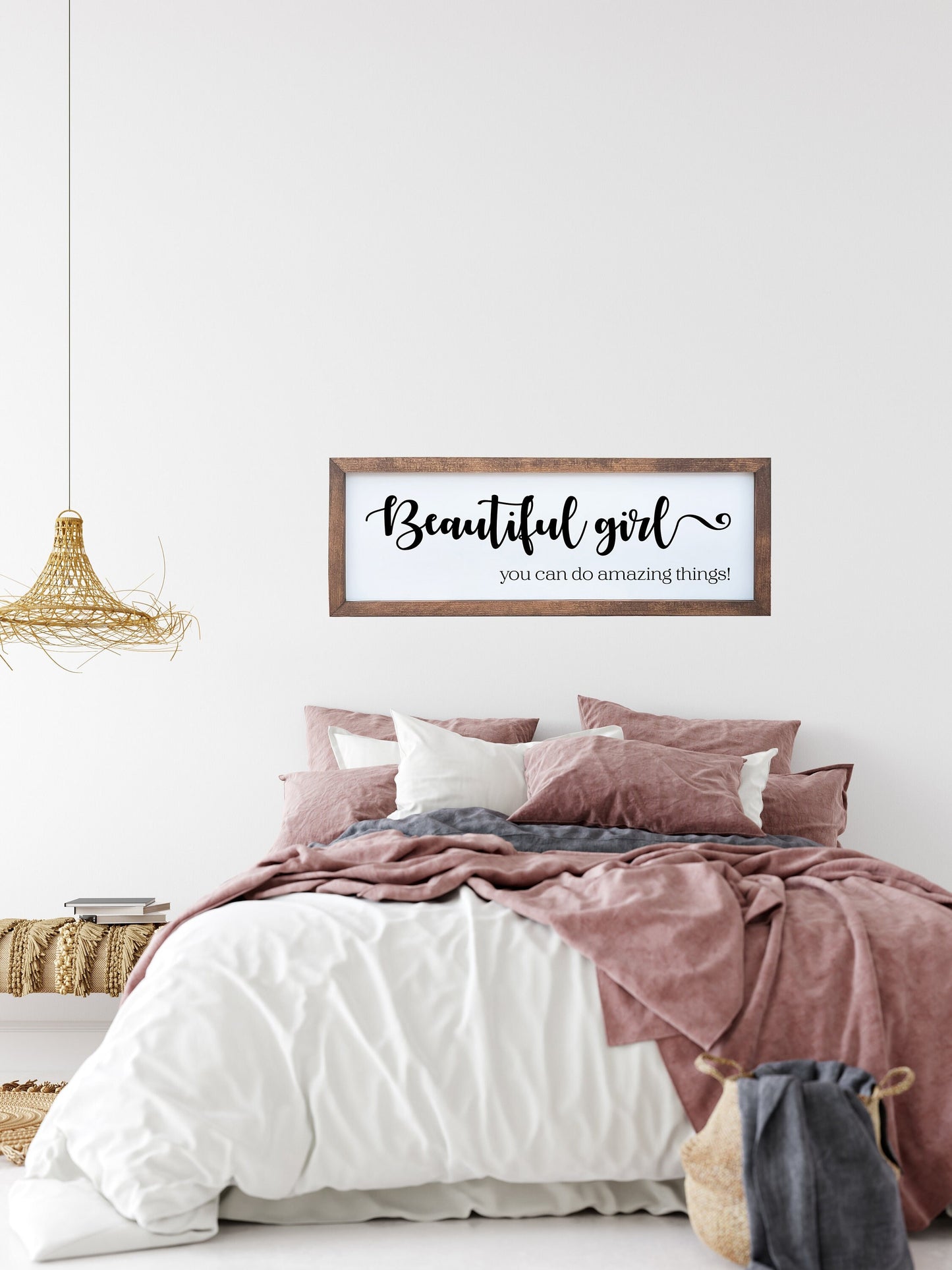 Beautiful Girl You Can Do Amazing Things | Girl's Bedroom Decor | Gift For Daughter | Nursery Decor