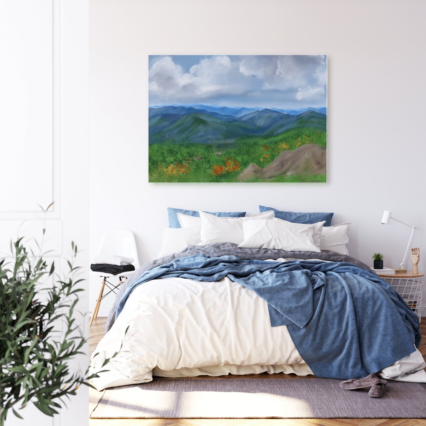 "A Breath of Fresh Air" | Blue Ridge Mountains  Painting | Panoramic Landscape Painting of the Appalachian Mountains | North Carolina Mountains