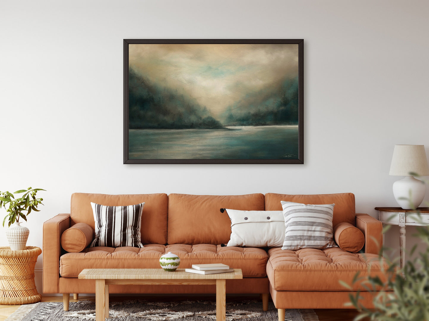 Into the Light | Peaceful Wall Art | Abstract Painting | Landscape Wall Art |  Large Wall Art Oversized Horizontal