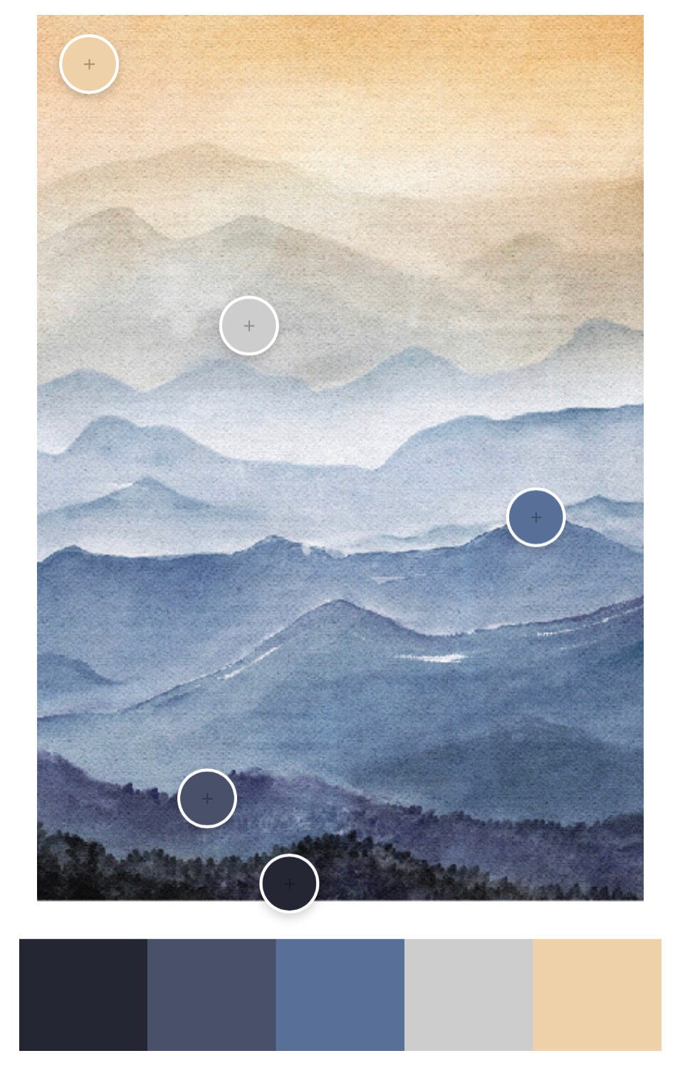 "Sea of Mountains" | Blue Ridge Parkway | Blue Ridge Mountains Art| Appalachian Mountain | Watercolor Painting | Mountain Wall Art | North Carolina Art